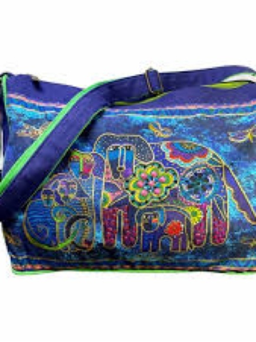 Laurel Burch Medium ~Canine Family Print ~Crossbody /Satchel LB4852 EUC - Picture 8 of 11
